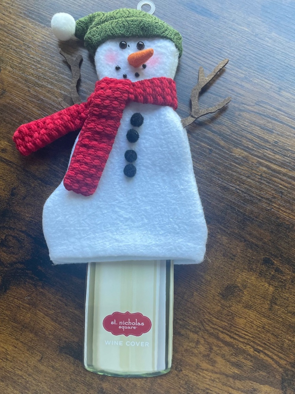 NEW St. Nicholas Square Snowman Wine Cover